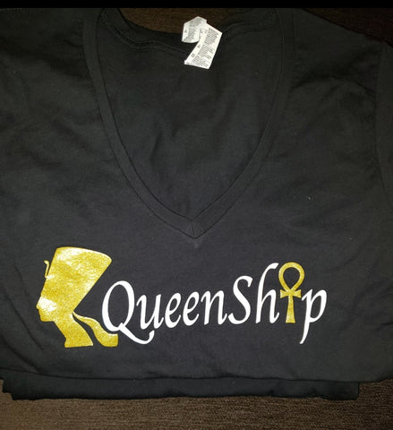 Queenship V-Neck or Crew Neck T-Shirt