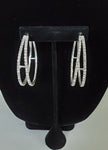 Rhinestone Double Hoop Earrings