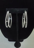 Rhinestone Double Hoop Earrings