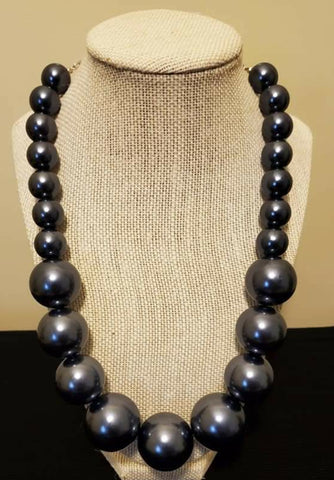 Blue Large Pearl Necklace