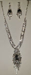 Clear Rhinestone Necklace Set