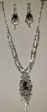 Clear Rhinestone Necklace Set