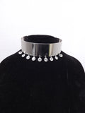 Silver Choker with Clear Stones