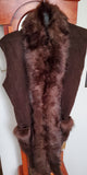 Winter Vest with Faux Fur Trim and Pockets