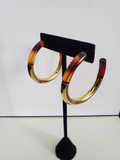 Tortoise Shell and Gold Earrings