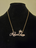 Rhinestone "Melanin Queen" Necklace